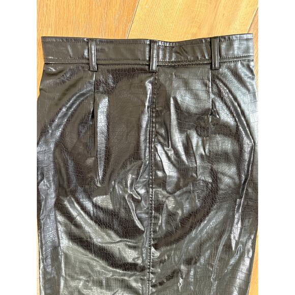 Zara Faux Alligator Leather Pencil MIDI Skirt - Picture 7 of 7